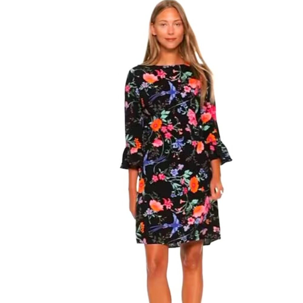 Old Navy Floral & Bird Ruffle Sleeve Short Dress Sundress
